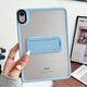 酷思麥2025款蘋(píng)果air7/6/5保護套ipad10代后殼pro11英寸A2602平板殼ipad7適用mini6/7支架ipad9磨砂硬殼 【一體支架白冰藍】+鋼化膜 iPad 11代 2025款（