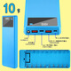品怡 可拆卸十10節18650移動(dòng)電源套料 免焊接充電寶外殼電池盒快充套件 綠色快充版 套料無(wú)電池