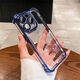 墨迪適用蘋果13手機殼iphone13promax自帶鏡頭膜四角氣囊防摔13pro透明電鍍高級感簡約男女時尚潮軟套 自帶鏡頭膜【遠峰藍】+鋼化膜 蘋果13pro
