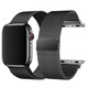 今舞 適用蘋(píng)果手表表帶s11 s10 s9 s8/7/6米蘭尼斯金屬apple watch磁吸編織iwatch男女士ultra3/2鋼帶 44/45/46/49mm-黑色