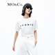 MO&Co.【美拉德】【抗菌防螨】印花圓領(lǐng)短袖寬松棉質(zhì)T恤上衣上裝 本白色-第2批 M 165