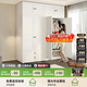 帥仕（shuaishi）鋼制衣柜臥室家用小戶(hù)型極簡(jiǎn)衣服收納柜子金屬鋼架結構加深大衣柜 【升級冷軋鋼】1.0米衣柜