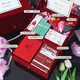 化妝箱雙層絲絨婚禮伴手禮女伴娘結婚姐妹團高檔回禮盒實(shí)用生日禮 紅色化妝箱01款（送透明手提袋） 21.5*16.5*16