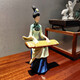 尚廷銘巢  中國風(fēng)擺件中式國潮古典仕女高檔家居客廳玄關(guān)酒柜輕奢裝飾品 青綠撫琴仕女
