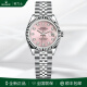 勞力士（ROLEX）女裝日志型系列表徑28mm自動機械女表商務時尚休閑瑞士表送禮物 粉盤鉆刻-白金m279174-0003