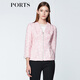 PORTS寶姿  新品商場同款女裝簡約蝴蝶結(jié)全開襟夾克外套SN8J013HFQ064 白色 S (4)