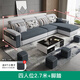 澤蒂美沙發(fā)沙發(fā)客廳大戶型小戶型實木框架可拆洗棉麻科技布直排布藝沙發(fā) 四人位2.7m+腳踏 棉麻面料+海綿版座包