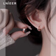 Lnieer925銀玫瑰金耳扣耳圈女2025年新款耳釘高級感小眾耳環(huán)養耳洞耳飾 【S925銀】玫瑰金線(xiàn)條耳環(huán)
