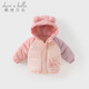 戴維貝拉（DAVE＆BELLA）兒童白鴨絨羽絨服連帽小童上衣新款女童衣服寶寶冬裝外套童裝 小兔子【現貨】 110 cm（建議身高100-110cm）