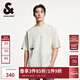 杰克·瓊斯（JACK&JONES）潮流時(shí)尚百搭休閑舒適寬松字母扎染短袖上衣T恤上衣男裝225201277 A06本白色 M （175）