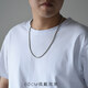 夏豹 925銀男士麻繩項(xiàng)鏈個(gè)性復(fù)古泰銀六字真言金剛杵銀鏈子男潮 粗3毫米60厘米約24克
