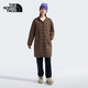 The North Face北面棉服女戶外保暖棉中長款外套89YH 棕色/1OI L