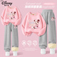迪士尼（Disney）童裝卡通可愛(ài)女童套裝2025冬季新款加厚加絨兒童冬裝女孩保暖衣服
