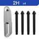 冉閱 適用微軟觸控筆2H H HB 4096觸感替換筆頭工具包 Surface 筆尖Pen通用 4個(gè)【2H】