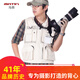 馬田專業(yè)級(jí)別攝影馬甲印字定制多口袋夏季戶外男女導(dǎo)演記者攝影師工作背心網(wǎng)眼透氣高端適用尼康佳能 米白色XL碼（200斤以下）