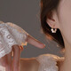 締晶999足銀耳環(huán)女2025年新款耳釘貝珠耳飾大氣高級(jí)感生日禮物女生