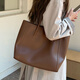 鋒上 大容量包女大學(xué)生包包新款潮ins韓版百搭托特包時(shí)尚單肩通勤包 棕色