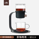 帝國迷你小可咖啡壺沖茶器日式泡茶壺花茶壺玻璃滴濾式咖啡壺創(chuàng  )意沖茶 黑色