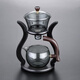 全度玻璃茶具套裝自動懶人泡茶器家用泡茶壺茶杯沖泡茶器功夫茶具 懶人茶器煙灰款（實惠裝）