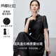 尚都比拉新中式蕾絲連衣裙女2025夏季國(guó)風(fēng)女裝氣質(zhì)顯瘦拼接裙子七夕禮物
