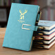 法拉蒙（faramon）筆記本本子皮面加厚記事本簡(jiǎn)約商務(wù)辦公會(huì )議記錄本高顏值大學(xué)生手帳本日記本定制 a5海藻綠-U形扣