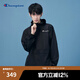 Champion【王俊凱同款】冠軍2024春季新款拉鏈開(kāi)衫夾克男工裝休閑輕薄外套 黑色2 M