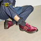 馬丁博士（Dr.Martens）Vegan 8065女舒適百搭鉚釘絲絨女瑪麗珍鞋 櫻桃紅色 37