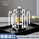 LEGLE 德國進(jìn)口水晶玻璃杯家用水杯套裝公司商務(wù)接待茶杯高檔冷飲杯 6支450ml水晶杯+杯架+托盤(pán)