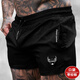GEKM新款速干運動(dòng)短褲男士馬拉松跑步田徑三分褲健身深蹲短褲子