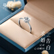 曼禾（MANHE）S925銀一克拉莫桑鉆求婚戒指女款女士鉆戒可調(diào)節(jié)尾戒輕奢高級(jí)感
