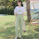 戀的夏季套裝女生短袖T恤女學生寬松韓版少女高中初中生新款夏天衣服 田野女孩上衣+綠色褲子 均碼