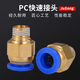 勁功氣管快速接頭PC 螺紋直通快插氣動(dòng)接頭 PC10-03 (10個(gè))