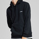 李寧衛衣男士夏季新款連帽套頭衫長(cháng)袖T恤連帽保暖加厚上衣運動(dòng)服 黑色 L /175
