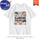 NASA ABOUT聯(lián)名夏季動(dòng)漫t恤男士夏日漫灌籃高手純棉情侶裝短袖學(xué)生 白色 XL