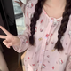 JIOESC睡衣女春秋季長(zhǎng)袖可愛(ài)卡通凱蒂貓少女學(xué)生大碼寬松家居服兩件套 粉色凱蒂貓 L【100-120斤】