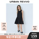 UR2025夏季新款女裝法式多系帶無袖連衣裙UYY750053 黑色 S