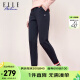 ELLE ACTIVE 时尚百搭运动休闲裤女装春夏卫裤纯色简约休闲显瘦跑步健身长裤 藏青色 L