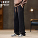 JEEP SPIRIT吉普休閑褲男燈芯絨秋冬季褲子男士運動(dòng)直筒寬松衛長(cháng)褲