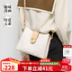 蔻一（Cnoles）水桶包女士真牛皮通勤百搭單肩斜挎包品牌高級感生日禮物送女友