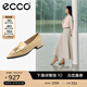 愛(ài)步（ECCO）豆豆鞋女 時(shí)尚潮流百搭尖頭百搭淺口樂(lè)福單鞋  型塑214283 HL 裸色21428301211（牛皮革） 37