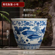 泰禧閣 景德鎮(zhèn)陶瓷魚缸青花瓷缸庭院大缸荷花缸古法養(yǎng)魚缸種樹大缸手繪 青花魚藻-小號(hào)(直徑60)