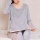 米度麗月子服夏季薄款產(chǎn)后孕婦哺乳睡衣女產(chǎn)后喂奶出院家居服 單件淺灰色上衣（無(wú)胸墊） XL（建議130-160斤左右）