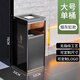潤楷 酒店大堂不銹鋼垃圾桶立式商用煙灰缸商場(chǎng)電梯口果皮箱可定制設計LOGO 大號煙灰缸黑金人仔桶