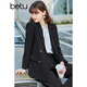 betu百圖女裝休閑小西裝女款通勤西服外套JD2101T29 黑色 XS