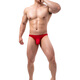 無(wú)畏船長(cháng) 新款男士低腰性感彈力緊身健身運動(dòng)薄款絲滑打底短褲頭 青年夏季舒適塑身大碼U凸囊袋小三角內褲 紅色 XL