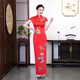 應(yīng)否走秀旗袍中國風(fēng)長款時(shí)尚夏季新款刺繡旗袍禮服改良顯瘦旗袍連衣裙 紅色 3XL