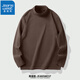 真維斯（Jeanswest）半高領(lǐng)男士T恤秋冬款打底衫時(shí)尚簡(jiǎn)約內搭純色百搭風(fēng)青少年套頭衫 咖啡色（半高領(lǐng)） 2XL (體重150斤-170斤)