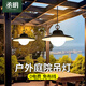丞明太陽能吊燈戶外照明LED室內(nèi)外庭院燈花園家用院子防水涼亭吊燈 1拖2-25CM-三色調(diào)光+遙控+光控