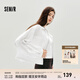 森馬（Semir）外套女秋短款蕾絲寬松蝙蝠袖棉麻立領2025新款甜美小清新夾克 本白10102 S