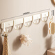 妃馳奶白掛衣鉤墻上壁掛免打孔掛鉤玄關(guān)進(jìn)戶(hù)門(mén)后臥室衣帽間粘鉤掛衣架 奶白簡(jiǎn)易太空鋁掛鉤【6鉤】
